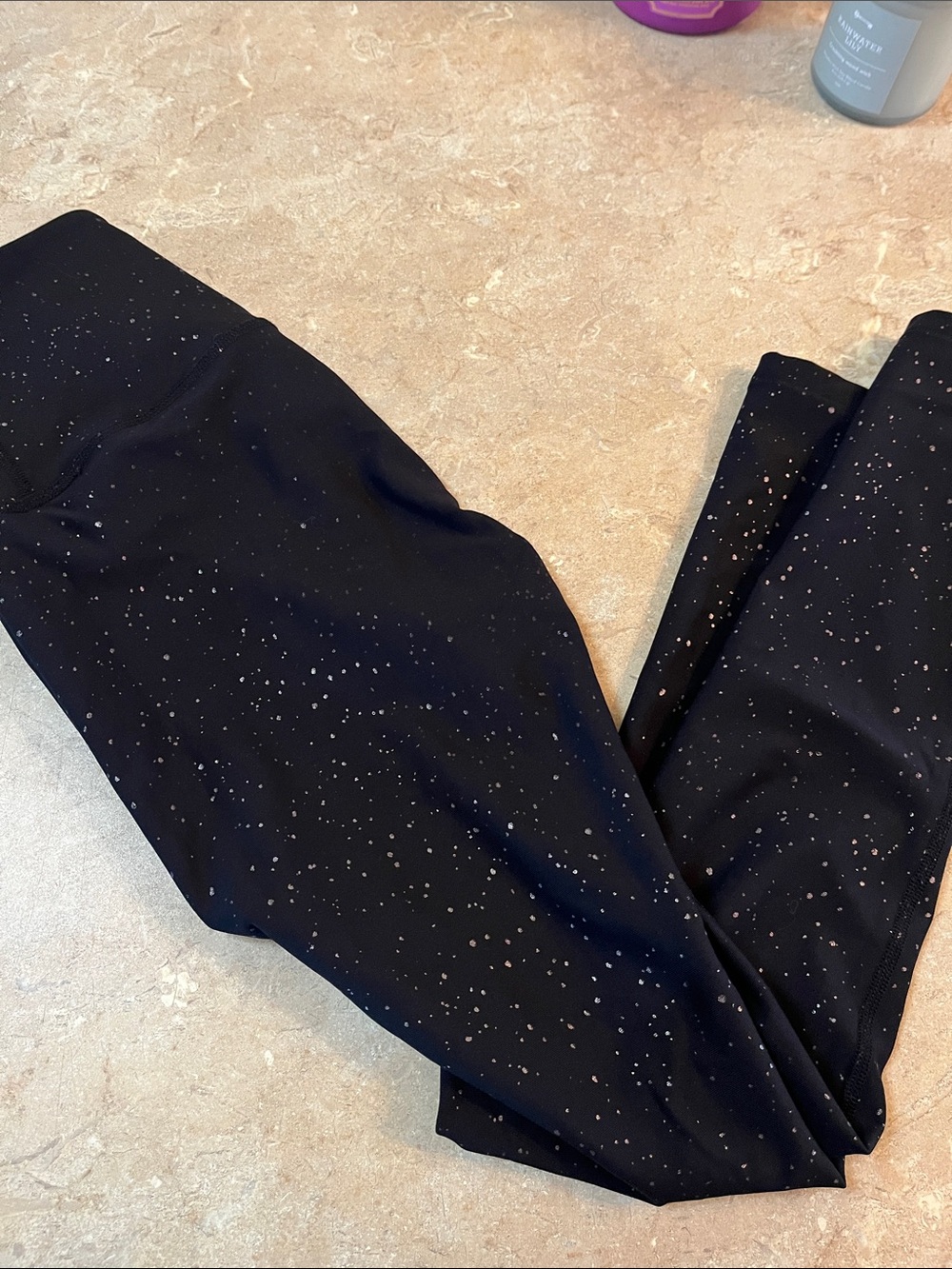 Beyond Yoga Black Leggings with Metallic Speckle - Picture 2 of 5